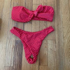NEW Zaful red polka dot bikini (size 4)